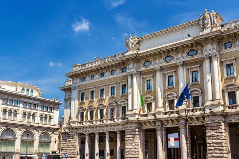 Foto di un edificio storico nel quartiere Aurelio a Roma.