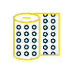 Roll of bubble wrap packaging